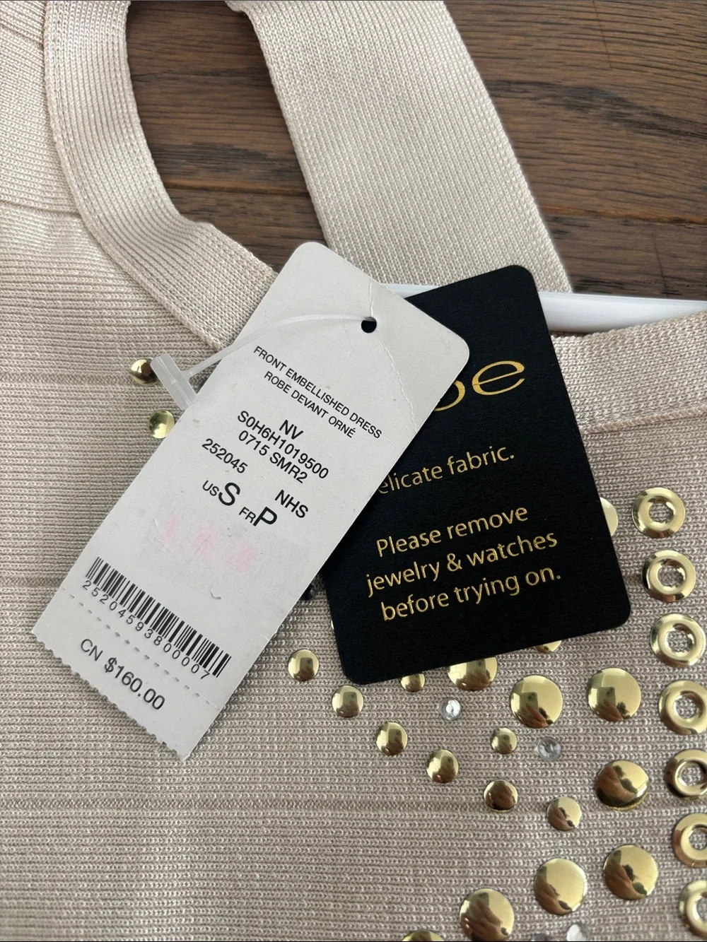 Vintage bebe Gold-Accent Bandage Dress - Picture 3 of 4